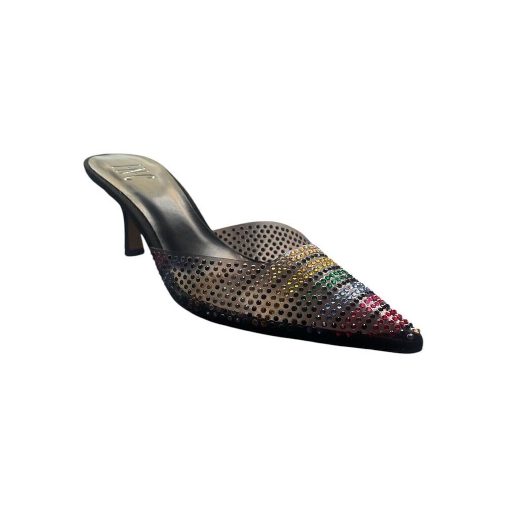 INC- International Concepts Women's Giralda Rhinestone Pointed Toe Mules Sz 8.5M